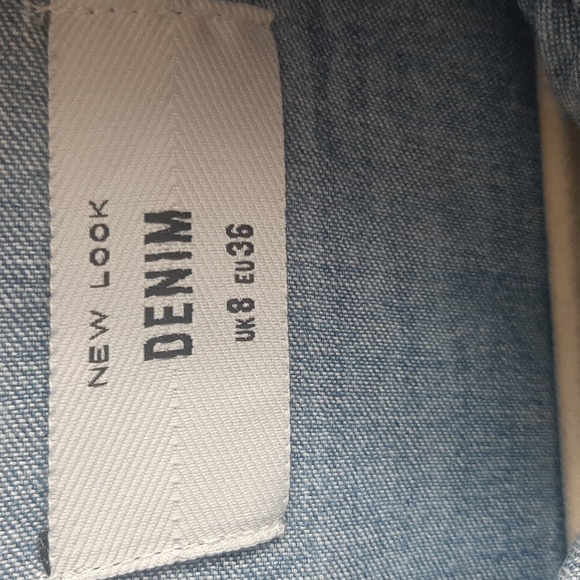 Women's New Look Denim Long Sleeves shirt Size US 8 or XS - Picture 4 of 12